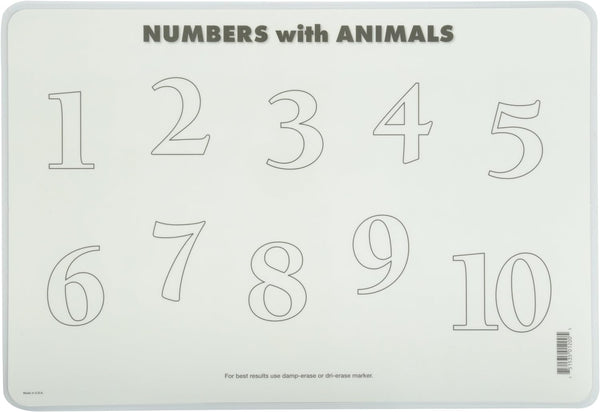 Numbers With Animals Placemat