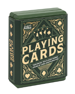 Set of 2 Playing Cards in Wooden Box