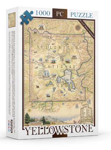 Yellowstone Map Puzzle 1000pc
