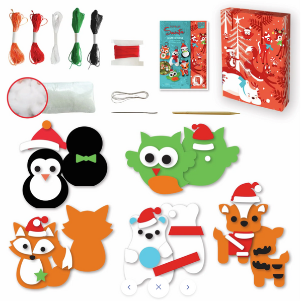 Santa MYO Felt Animal Ornaments