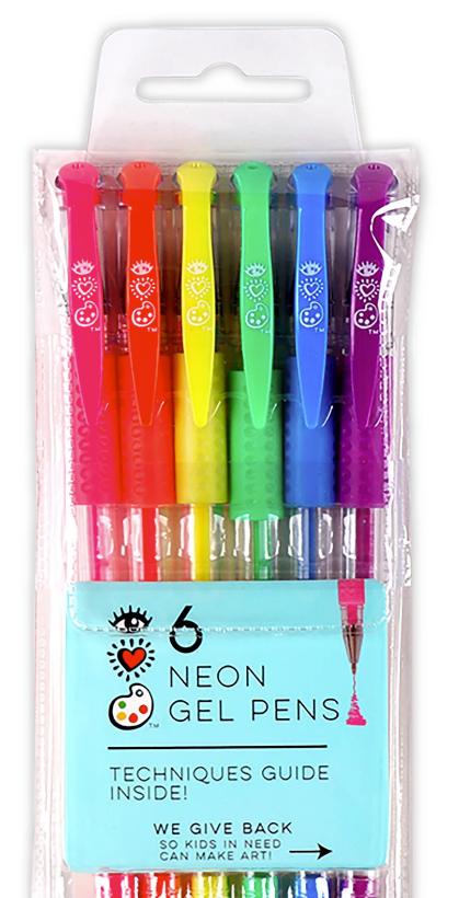 6 Neon Gel Pens