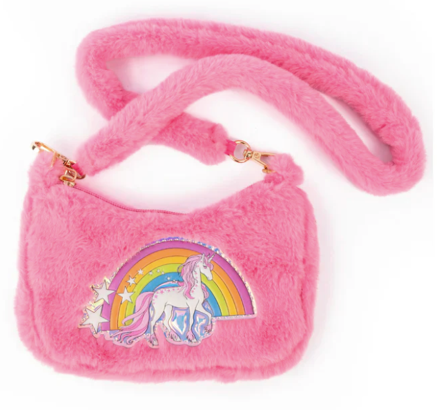 Rainbow Cuddle Crossbody Purse Pink