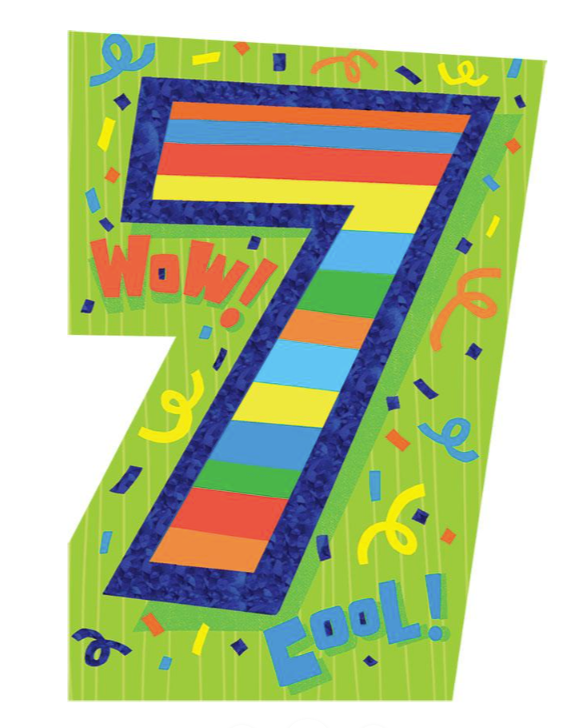 7th Birthday Foil Card
