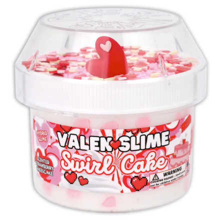 Valen-Slime Swirl Cake Slime