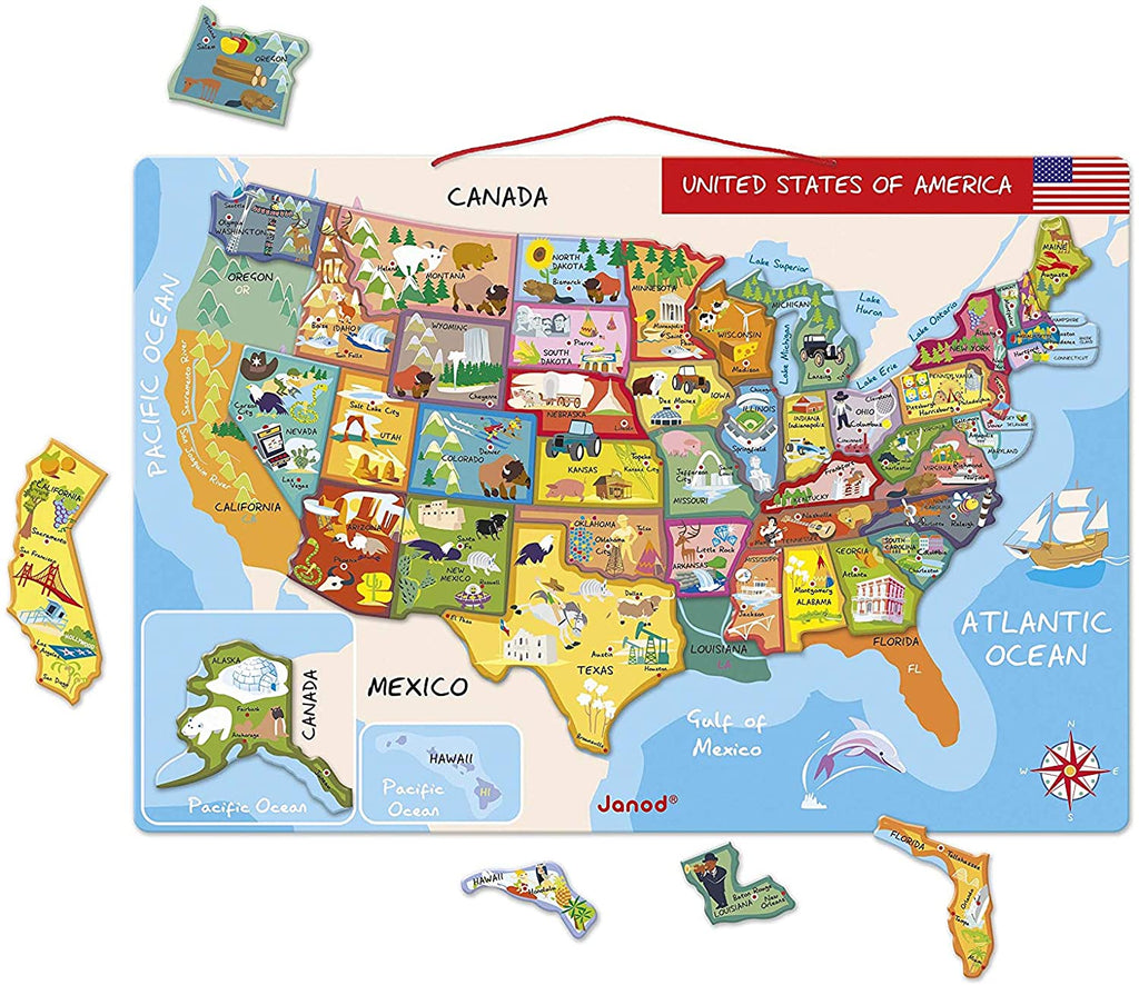 Magnetic USA Map Puzzle