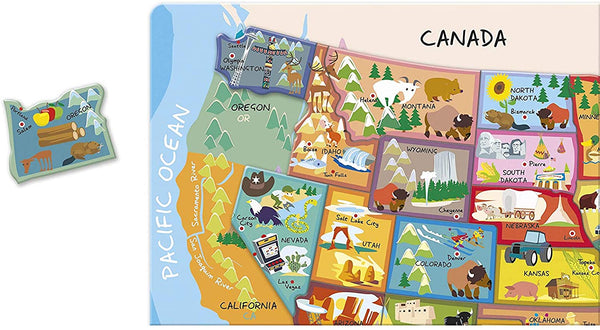 Magnetic USA Map Puzzle