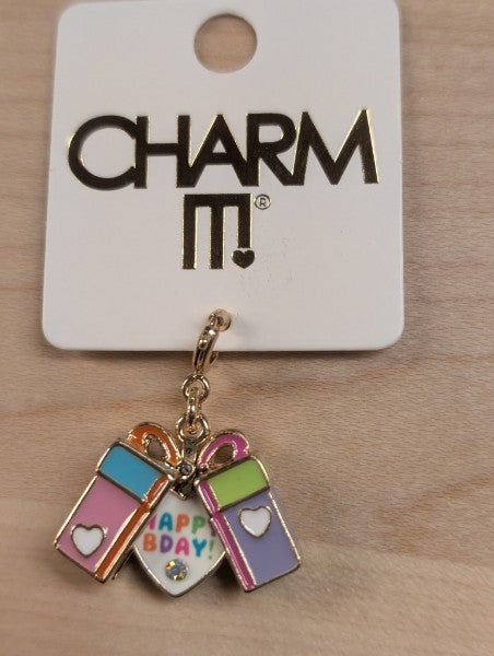 Gold Surprise Inside B-Day Gift Charm
