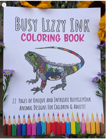 Busy Lizzy  Ink Coloring Book