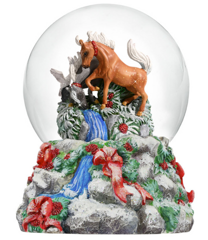 Winter Woodland Musical Snow Globe