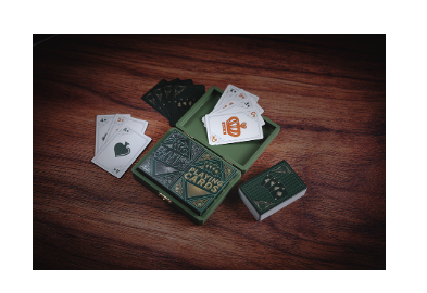 Set of 2 Playing Cards in Wooden Box