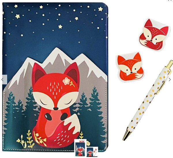 Sweetie Fox Pocket Journal w/Pen