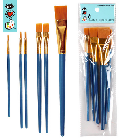 6 Paint Brushes