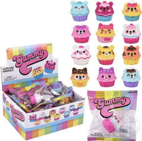Gummy Cupcake Animals 1.5"