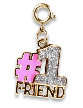 Gold Glitter #1 Friend Charm