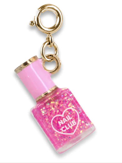 Gold Glitter Nail Polish Charm