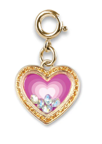 Gold Heart Shaker Charm