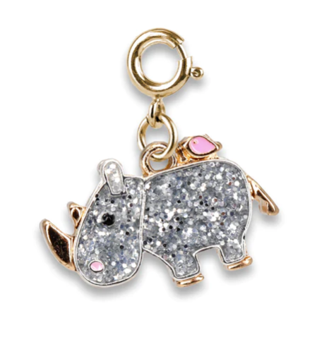 Glitter Gold Rhino Charm