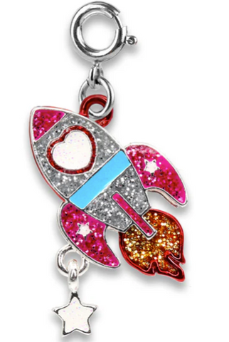 Glitter Rocket Charm