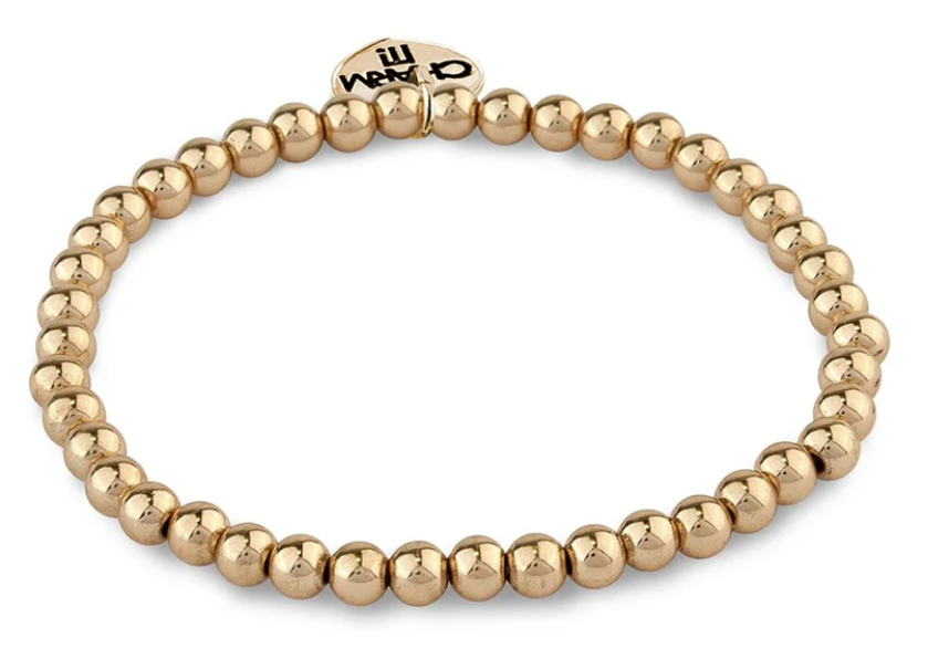 Gold Stretch Bead Bracelet