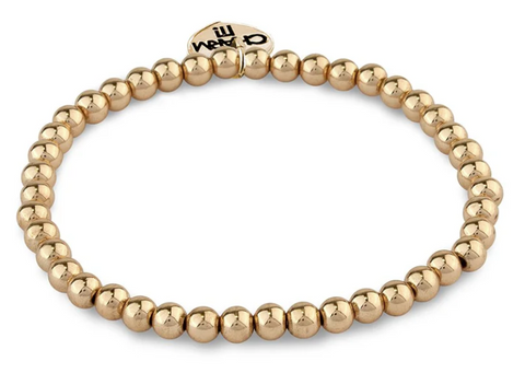 Gold Stretch Bead Bracelet