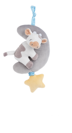 Musical Pulldown Cow 14"