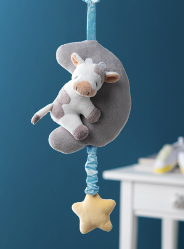 Musical Pulldown Cow 14"