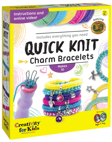 Quick Knit Charm Bracelets