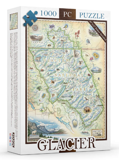 Glacier NP Map Puzzle 1000pc