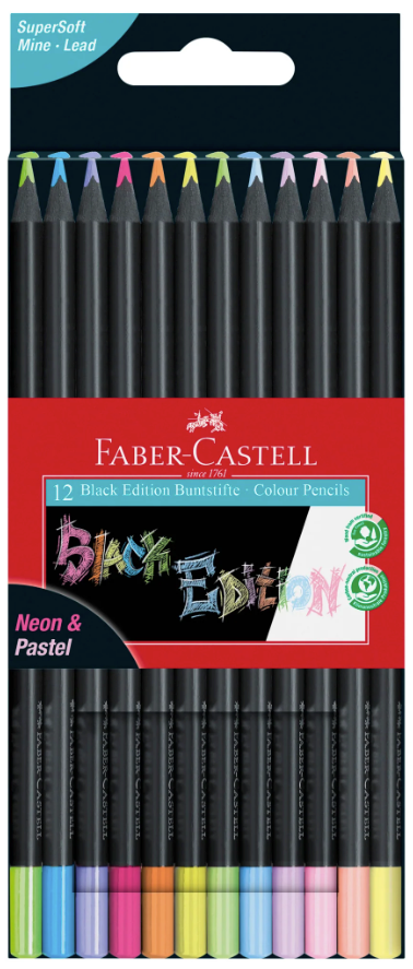 Black Edition Colored Pencils 12