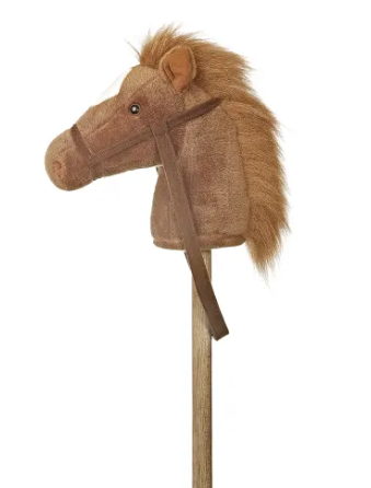 37" Brown Giddy Up Stick Pony