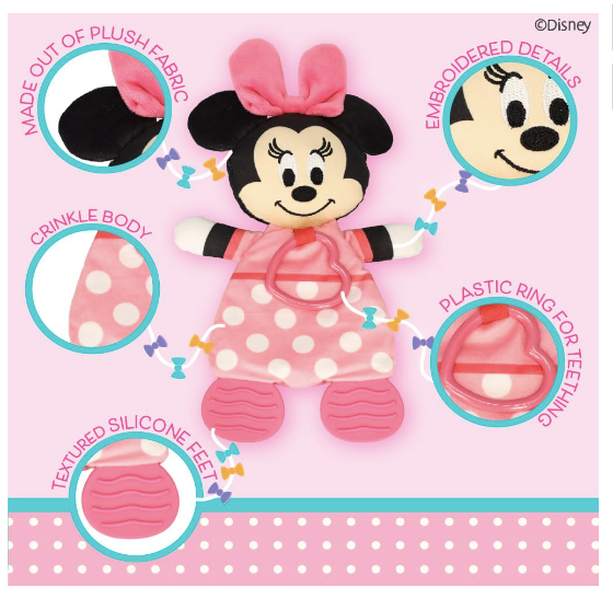 Minnie Mouse Crinkle Teether