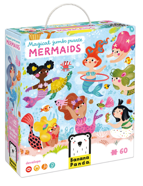 Magical Jumbo Puzzle Mermaids 60pc