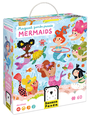 Magical Jumbo Puzzle Mermaids 60pc