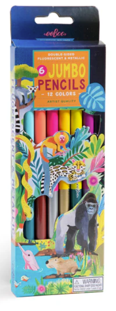 Rainforest 6 Jumbo Pencils