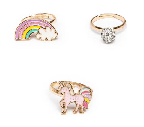 Unicorn Rainbow Rings 3pc