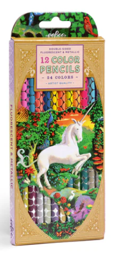 Unicorn Garden 12 Double Pencils