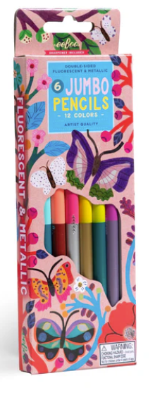 Butterflies 6 Jumbo Pencils