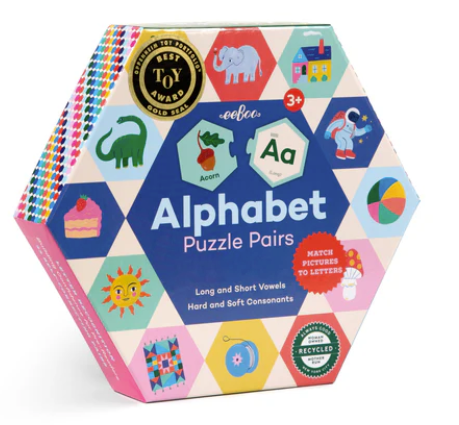 Alphabet Hexagon Puzzle Pairs