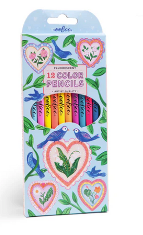 Hearts & Birds Pencils 12Ct