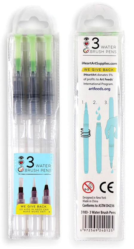 3 Water Brush Pens