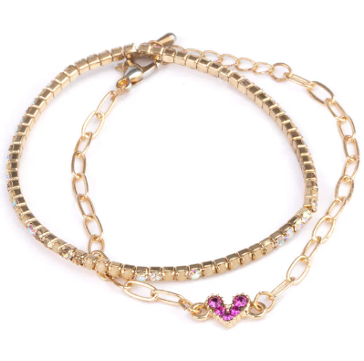 Linked with Love Bracelets 2pc