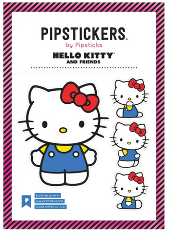 Fuzzy Hello Kitty Stkr