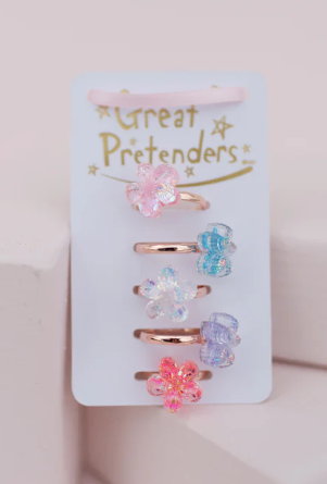 Shimmer Flower Rings