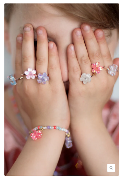 Shimmer Flower Rings