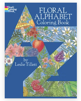 Floral Alphabet Coloring Book