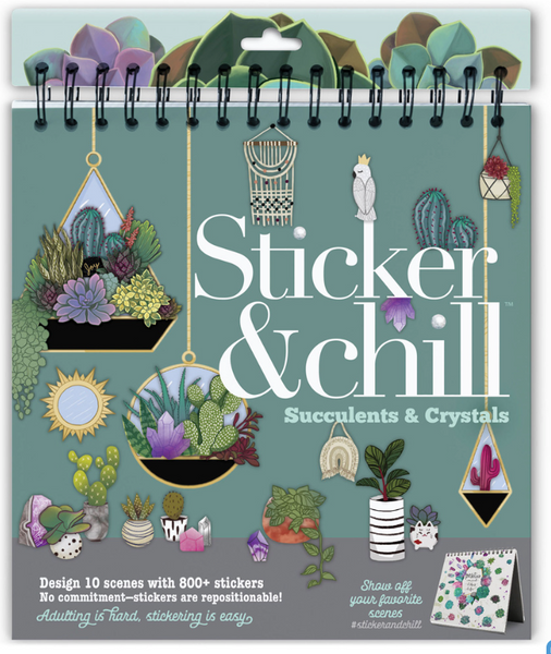 Sticker & Chill Succulents & Crystals