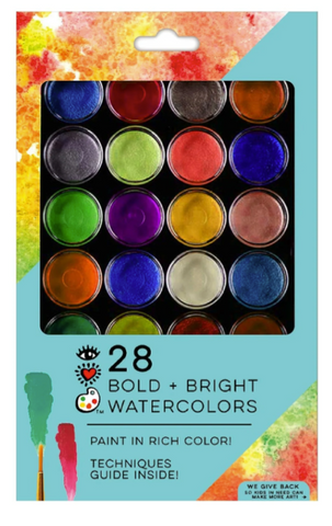 28 Bold & Bright Watercolors