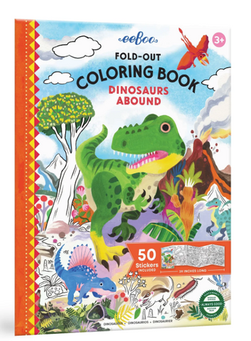 Fold-out Color Bk Dinosaurs Abound