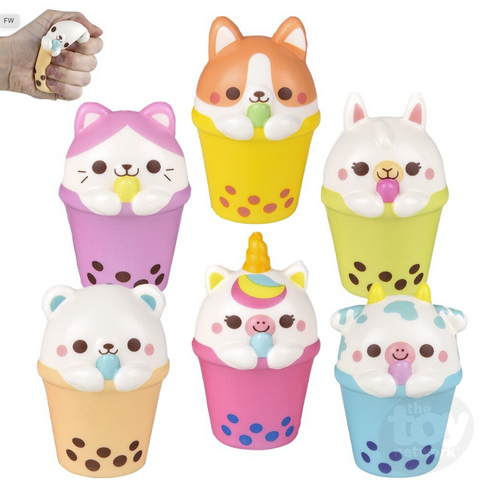Squish Bubble Tea Animals 3.25"