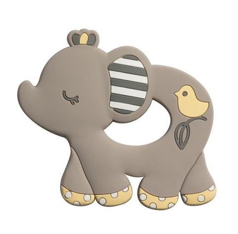 Joey Gray Elephant Silicone Teether